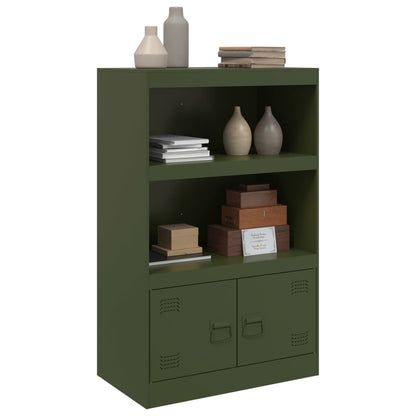 Sideboard Olive Green 67x39x107 cm Steel