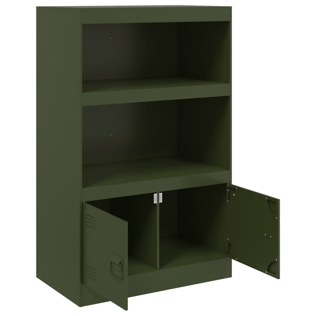 Sideboard Olive Green 67x39x107 cm Steel