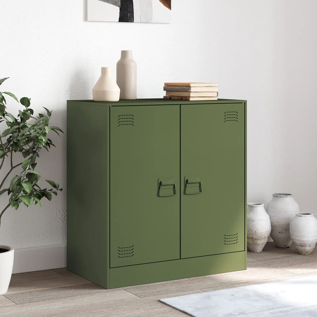 Sideboard Olive Green 67x39x73 cm Steel