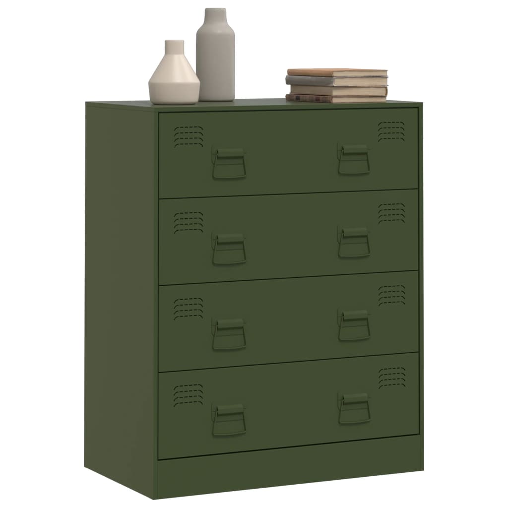 Sideboard Olive Green 67x39x83 cm Steel