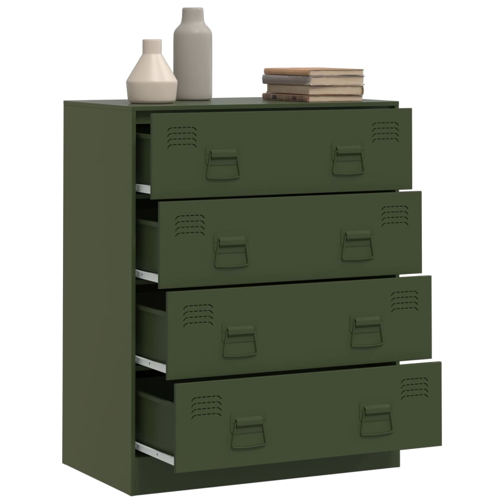 Sideboard Olive Green 67x39x83 cm Steel