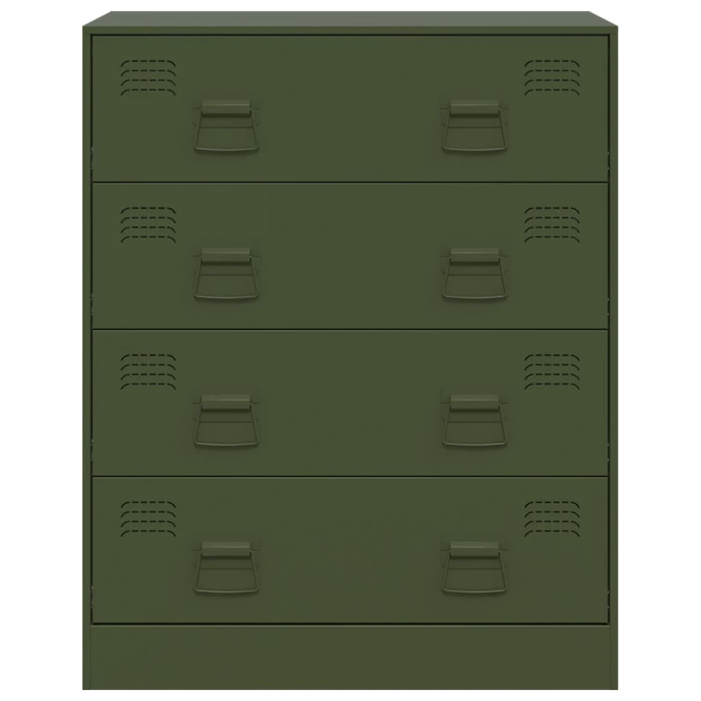 Sideboard Olive Green 67x39x83 cm Steel