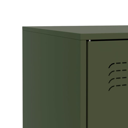 Sideboard Olive Green 67x39x83 cm Steel