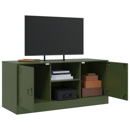 TV Cabinet Olive Green 99x39x44 cm Steel