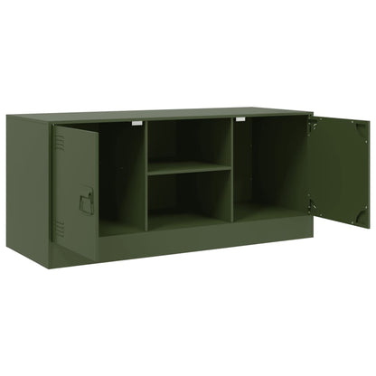 TV Cabinet Olive Green 99x39x44 cm Steel