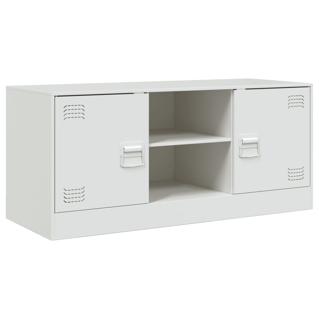 TV Cabinet White 99x39x44 cm Steel