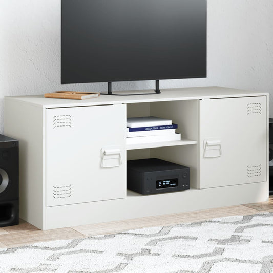 TV Cabinet White 99x39x44 cm Steel