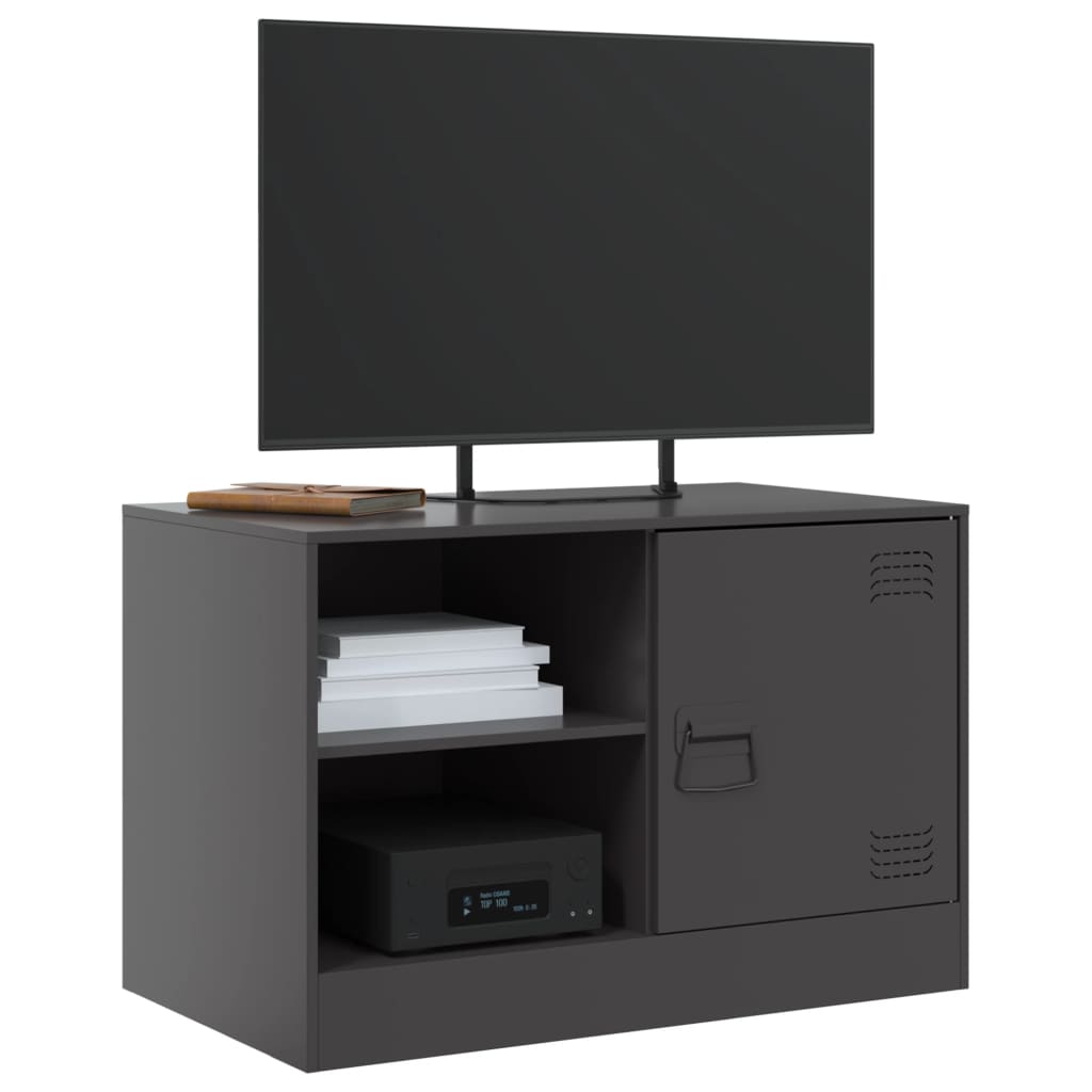 TV Cabinet Black 67x39x44 cm Steel