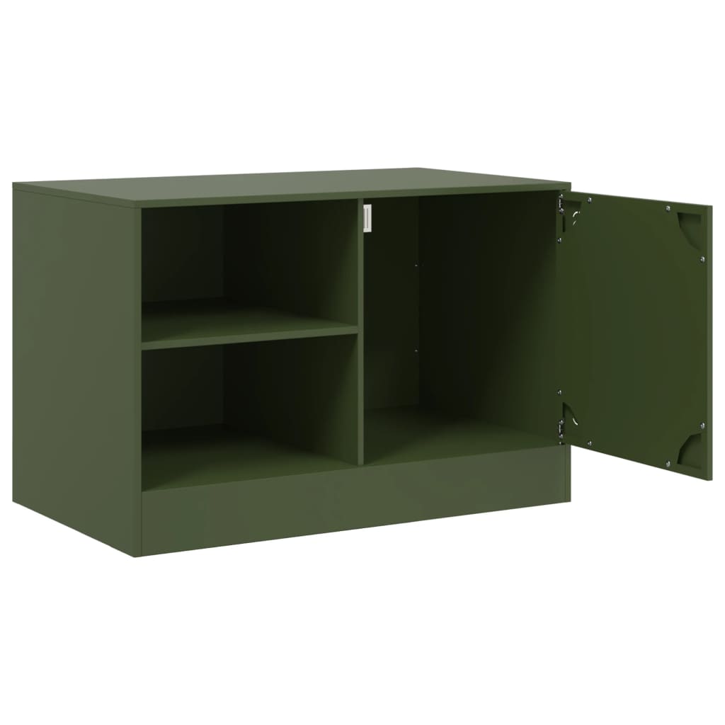 TV Cabinet Olive Green 67x39x44 cm Steel