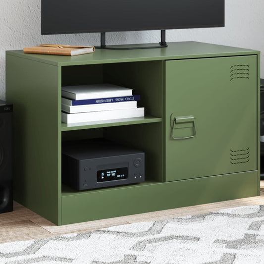 TV Cabinet Olive Green 67x39x44 cm Steel