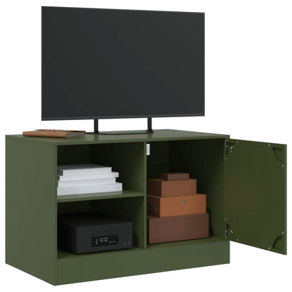 TV Cabinets 2 pcs Olive Green 67x39x44 cm Steel