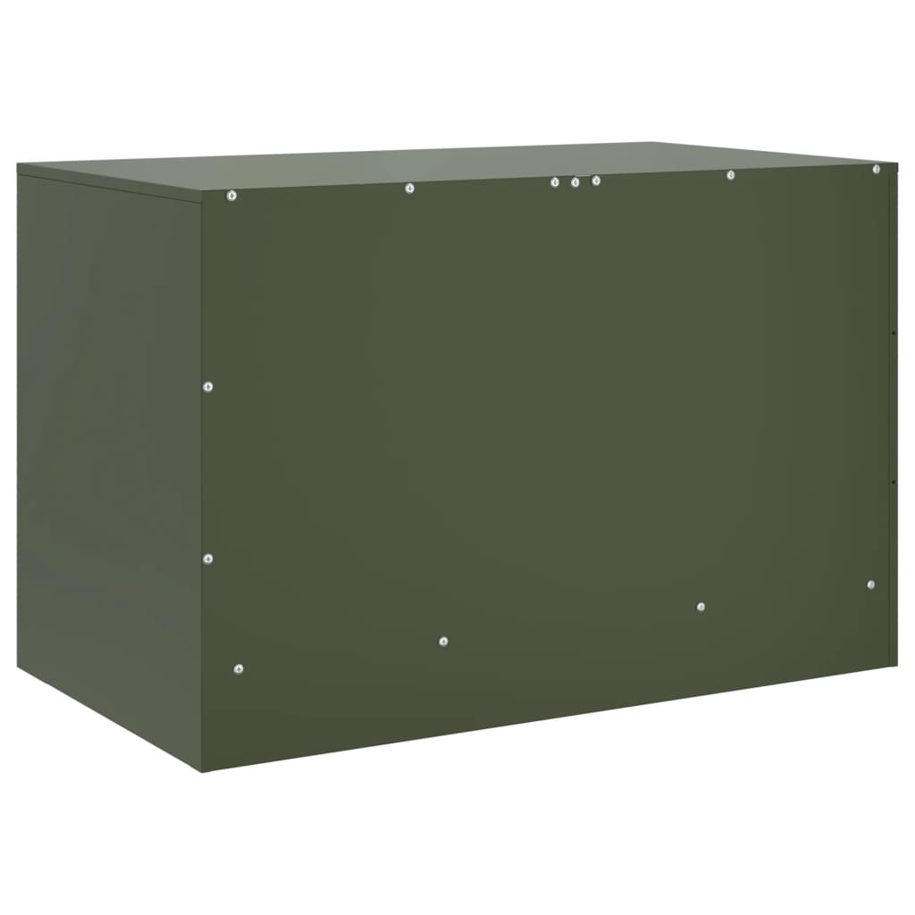 TV Cabinets 2 pcs Olive Green 67x39x44 cm Steel