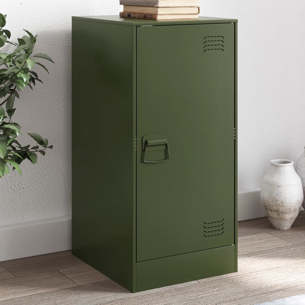 Sideboard Olive Green 34.5x39x73 cm Steel