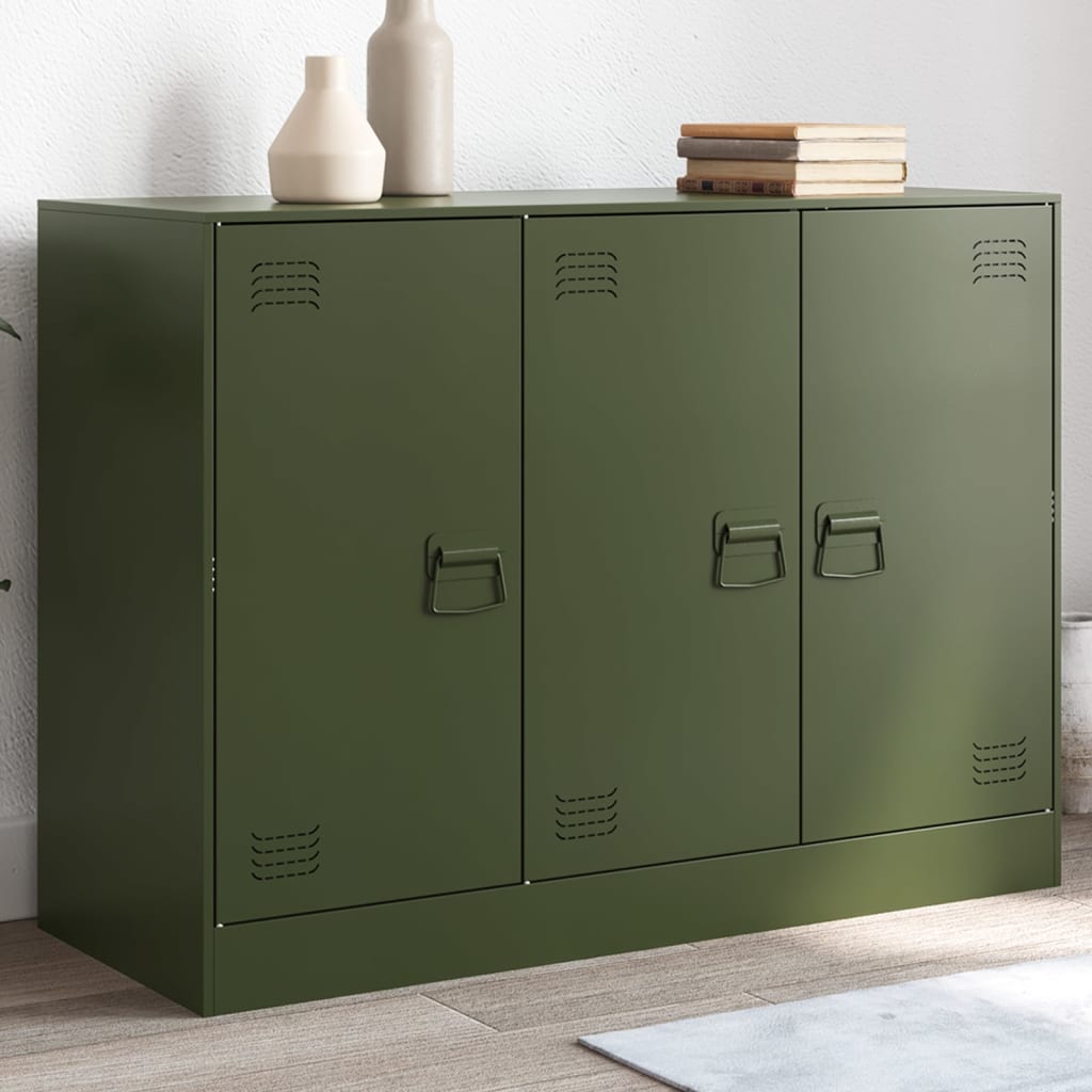 Sideboard Olive Green 99x39x73 cm Steel