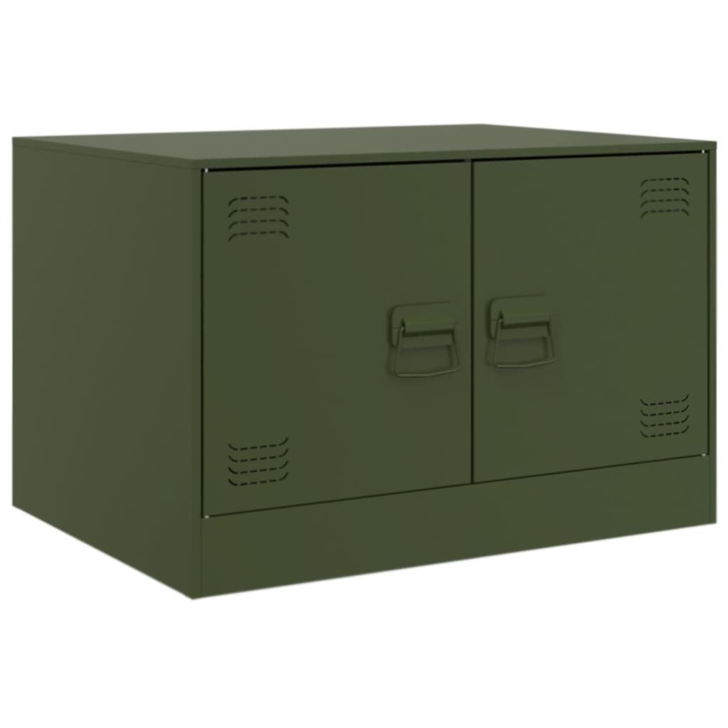 Coffee Table Olive Green 67x50x44 cm Steel