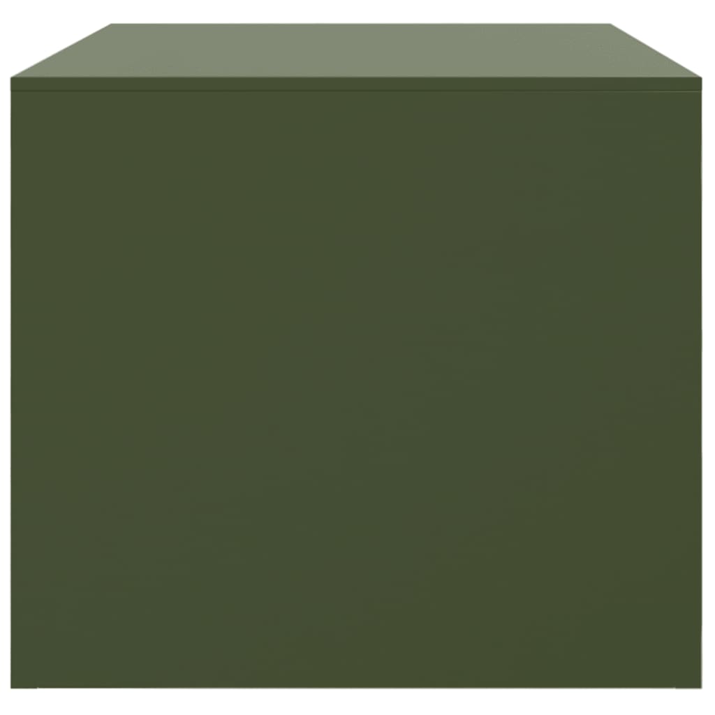 Coffee Table Olive Green 67x50x44 cm Steel