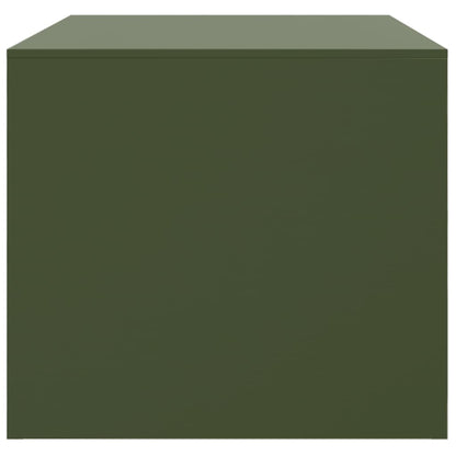 Coffee Table Olive Green 67x50x44 cm Steel