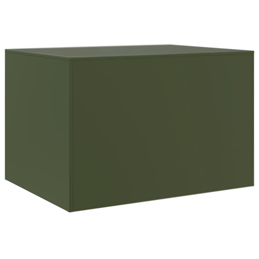 Coffee Table Olive Green 67x50x44 cm Steel