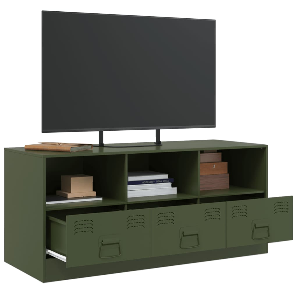 TV Cabinet Olive Green 99x39x44 cm Steel