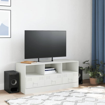 TV Cabinet White 99x39x44 cm Steel