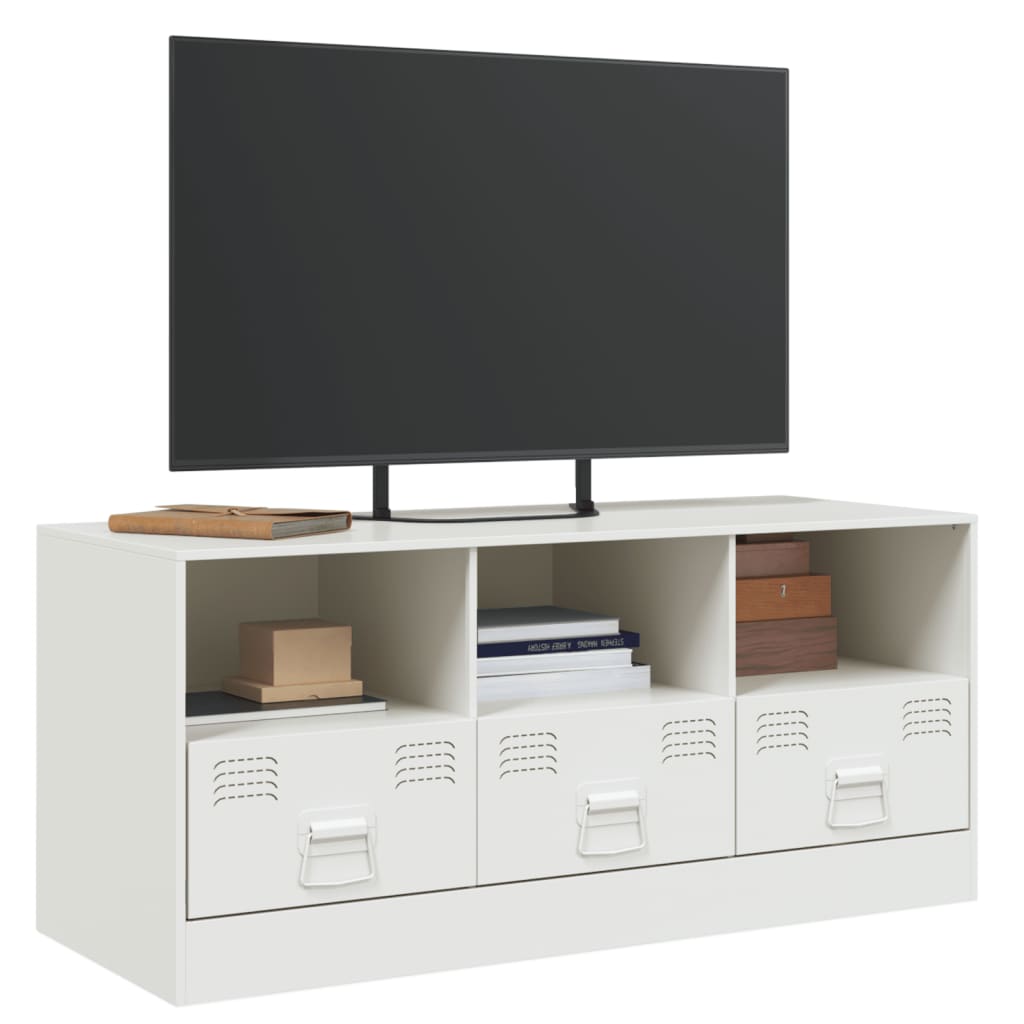 TV Cabinet White 99x39x44 cm Steel