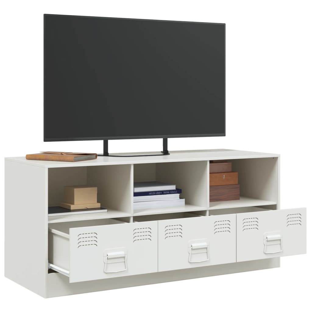 TV Cabinet White 99x39x44 cm Steel