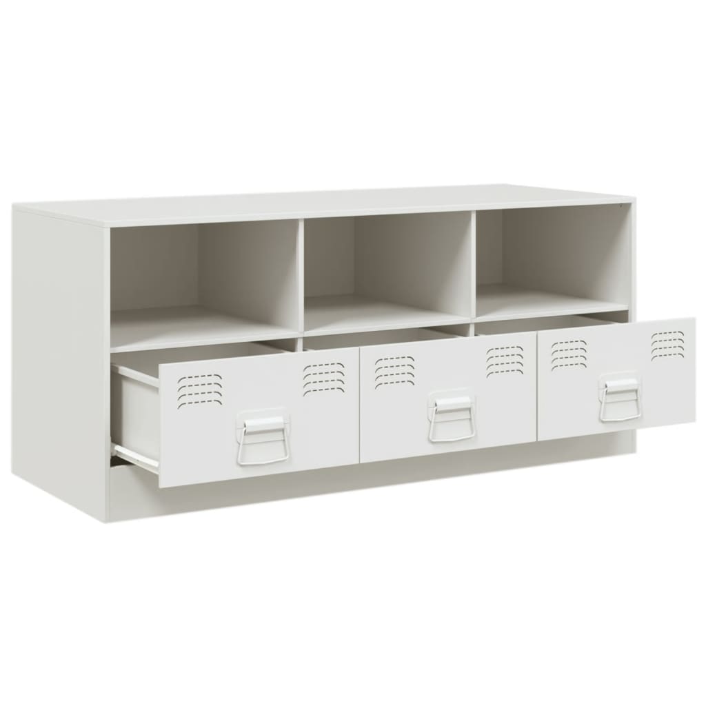 TV Cabinet White 99x39x44 cm Steel