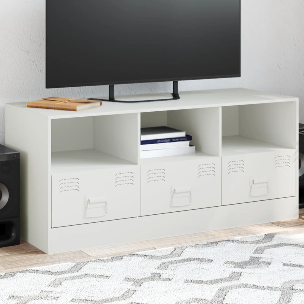 TV Cabinet White 99x39x44 cm Steel