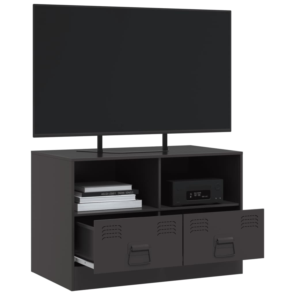 TV Cabinet Black 67x39x44 cm Steel