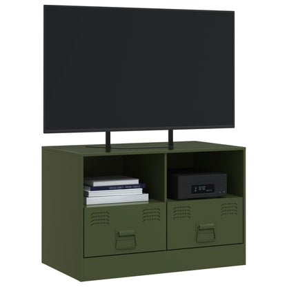 TV Cabinet Olive Green 67x39x44 cm Steel