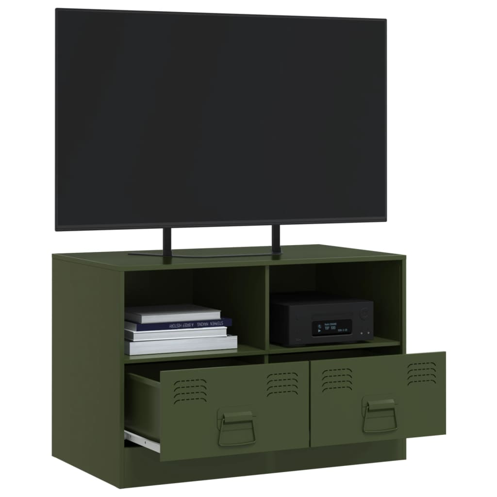 TV Cabinet Olive Green 67x39x44 cm Steel