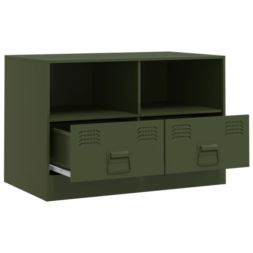 TV Cabinet Olive Green 67x39x44 cm Steel