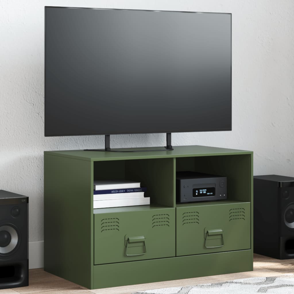 TV Cabinet Olive Green 67x39x44 cm Steel