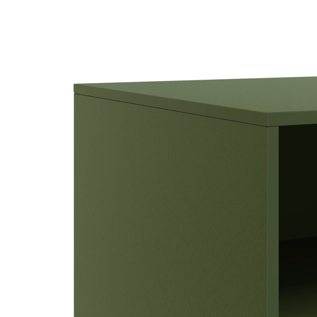 TV Cabinets 2 pcs Olive Green 67x39x44 cm Steel