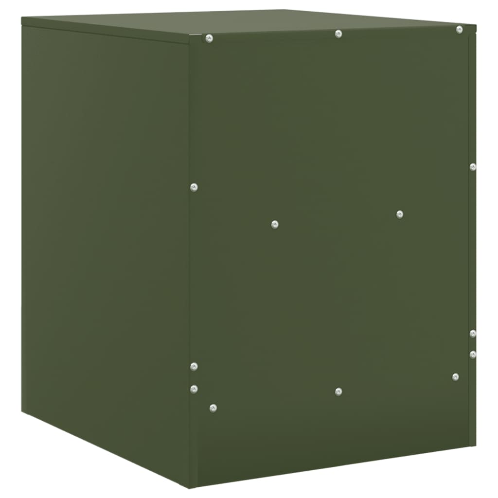 Bedside Cabinet Olive Green 34.5x39x44 cm Steel