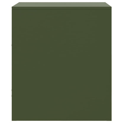 Bedside Cabinets 2 pcs Olive Green 34.5x39x44 cm Steel