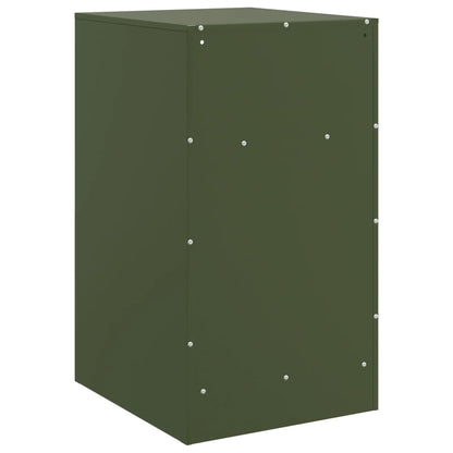 Bedside Cabinet Olive Green 34.5x39x62 cm Steel