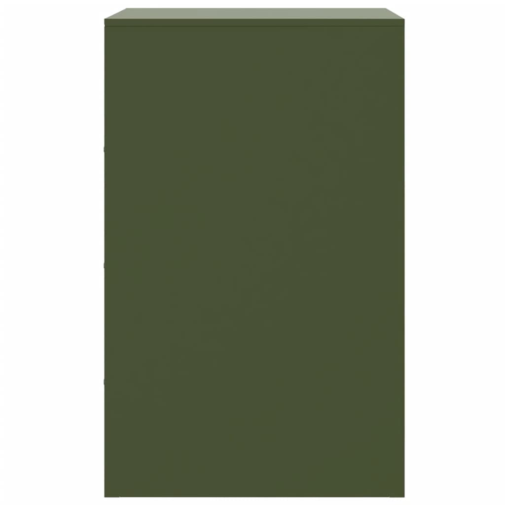 Bedside Cabinet Olive Green 34.5x39x62 cm Steel