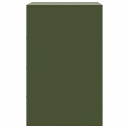 Bedside Cabinet Olive Green 34.5x39x62 cm Steel