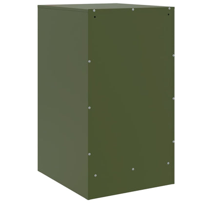 Bedside Cabinets 2 pcs Olive Green 34.5x39x62 cm Steel