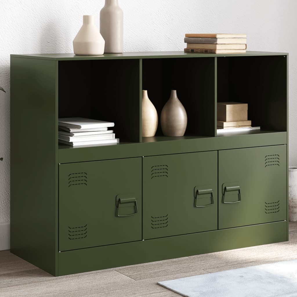 Sideboard Olive Green 99x39x73 cm Steel