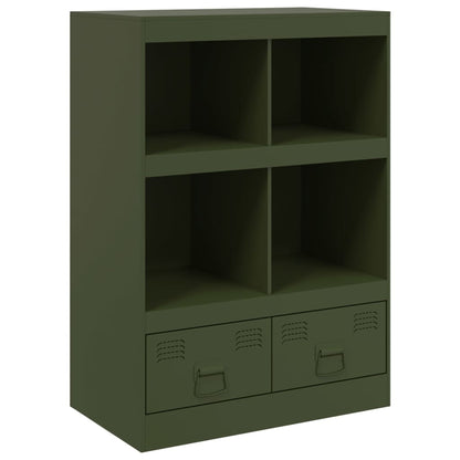 Highboard Olive Green 67x39x95 cm Steel