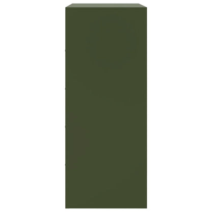 Highboard Olive Green 67x39x95 cm Steel