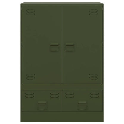 Highboard Olive Green 67x39x95 cm Steel