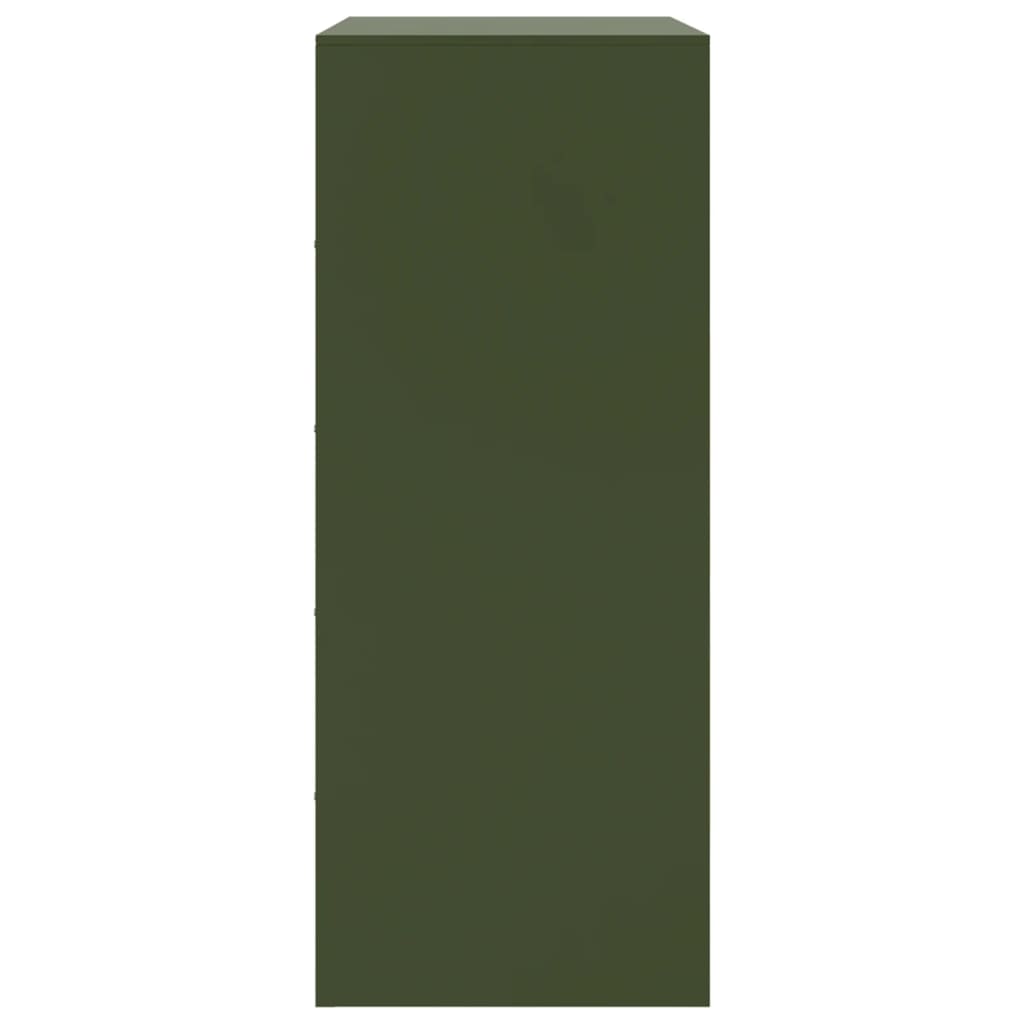 Highboard Olive Green 67x39x95 cm Steel