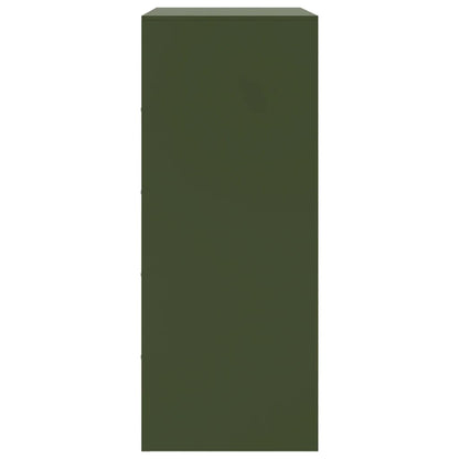 Highboard Olive Green 67x39x95 cm Steel