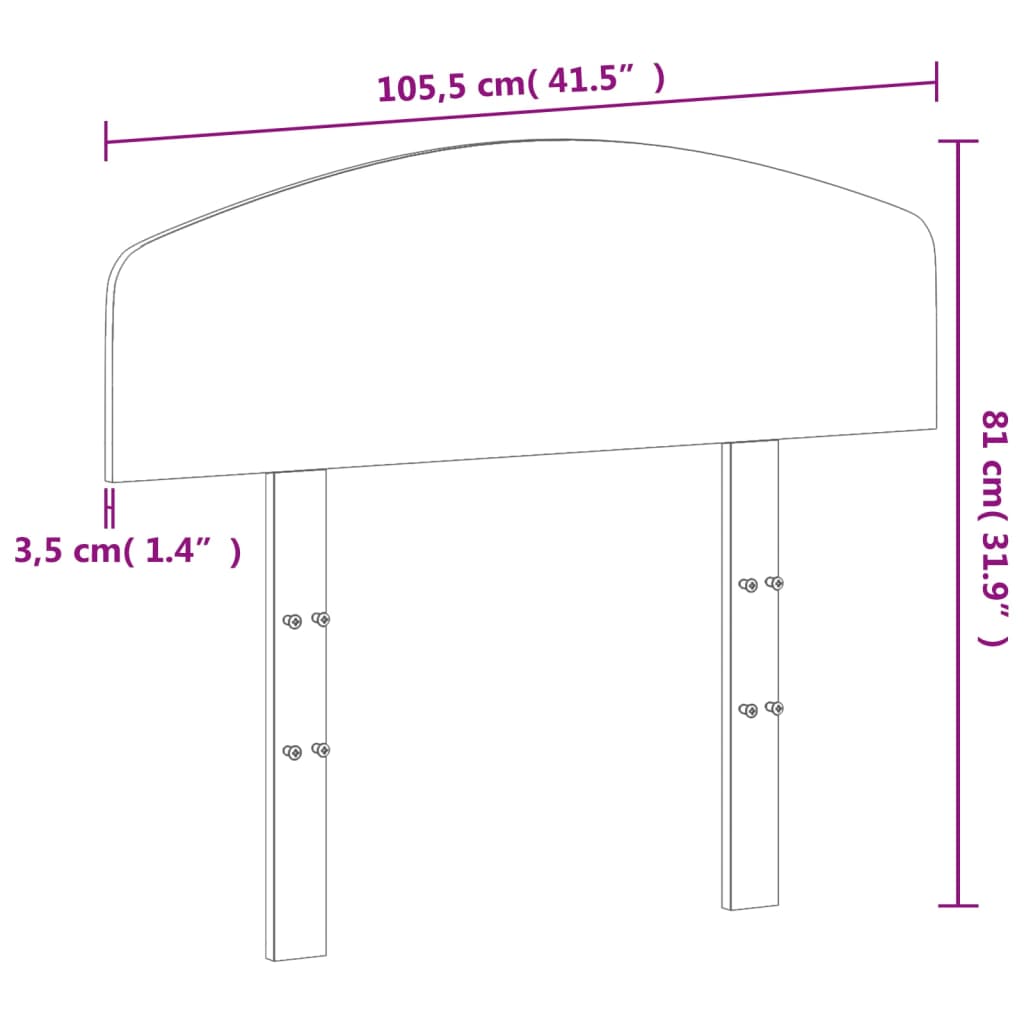 Headboard Wax Brown 100 cm Solid Wood Pine