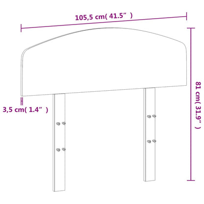 Headboard Wax Brown 100 cm Solid Wood Pine