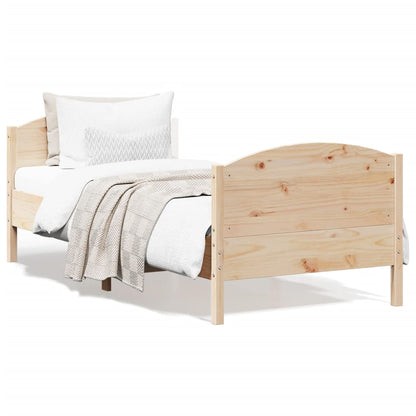 Bed Frame without Mattress 90x190 cm Single Solid Wood Pine