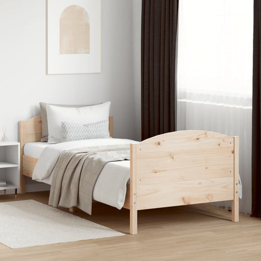 Bed Frame without Mattress 90x190 cm Single Solid Wood Pine